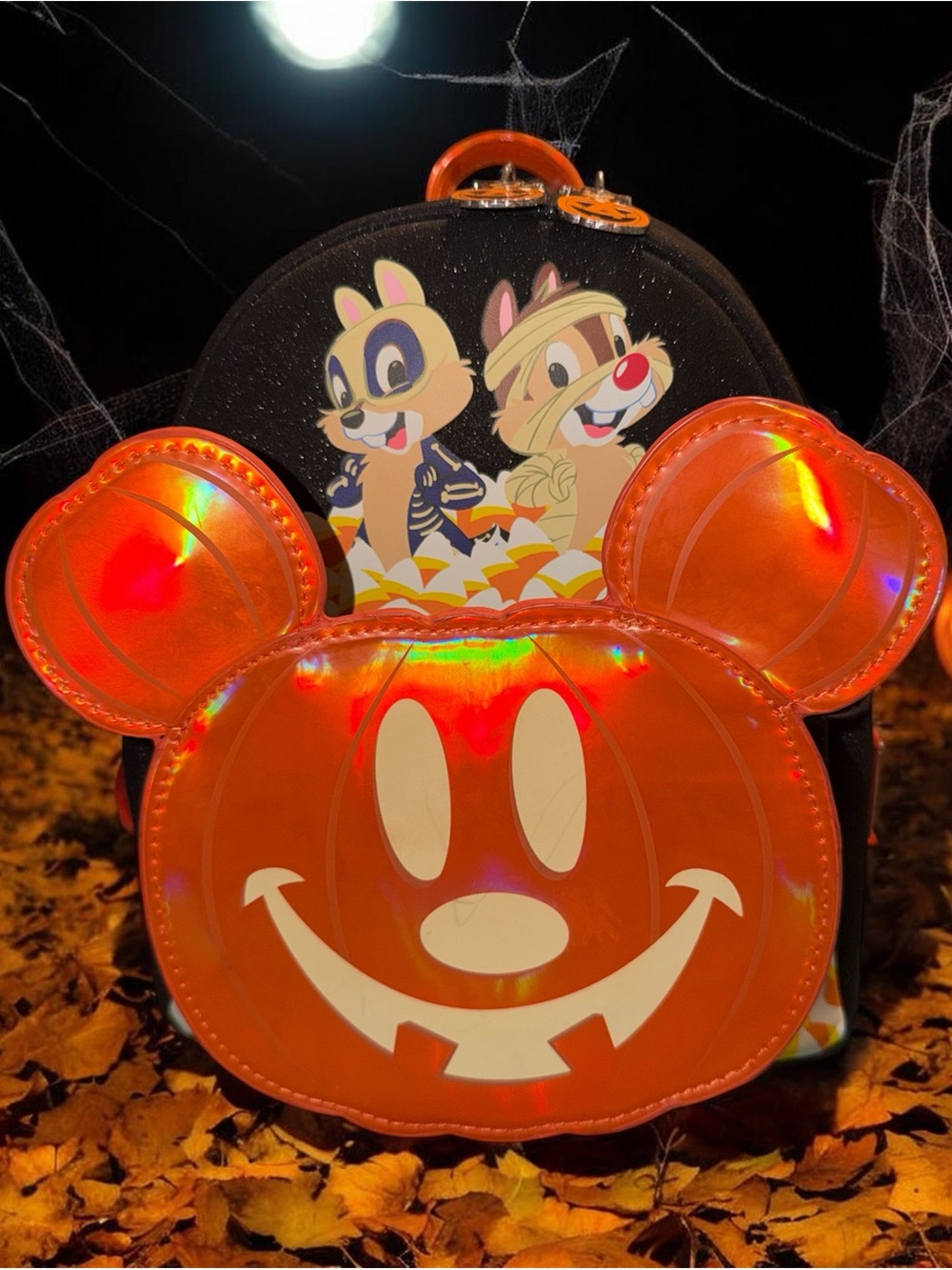 Disney Chip & Dale Glow Halloween Loungefly Mini backpack